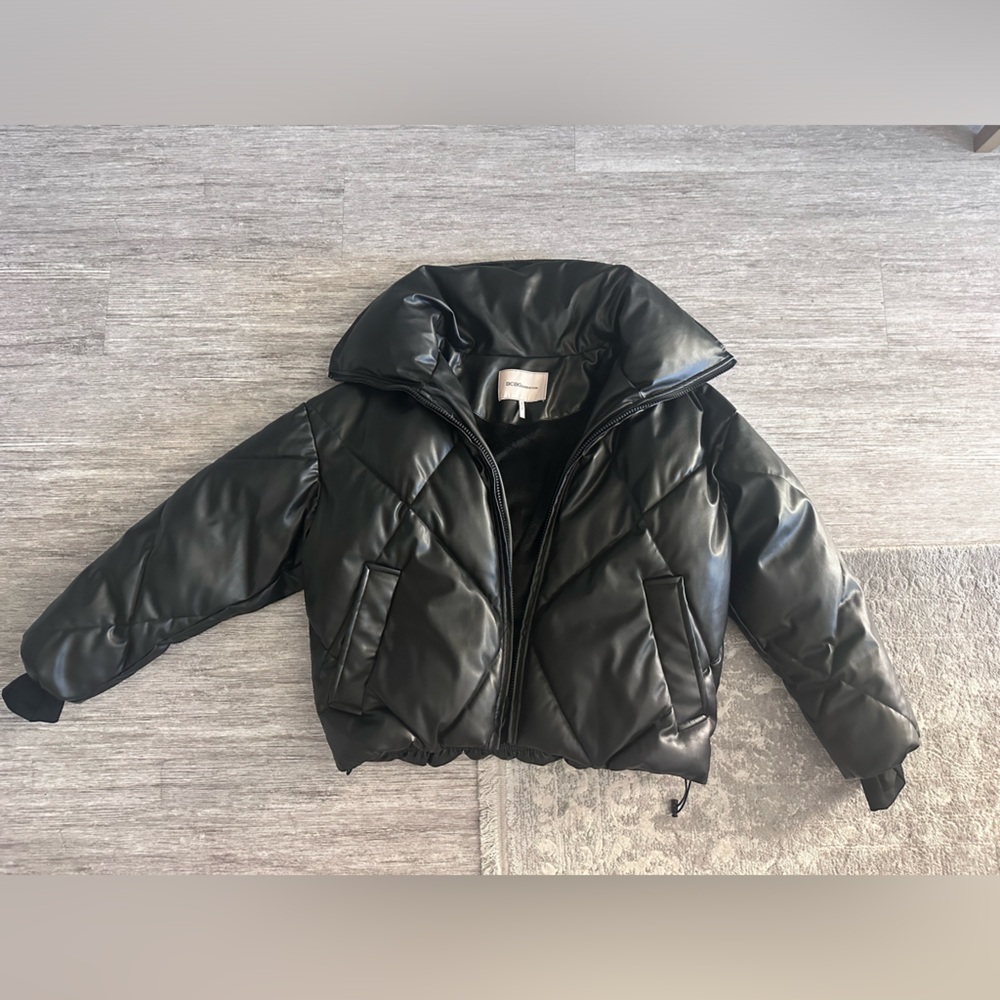 BCBGgeneration leather-like oversized puffer